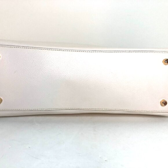 Coach Tatum Large Leather Carryall Tote Shoulder Bag Chalk (Cream) AUTHENTICATED - Picture 11 of 16